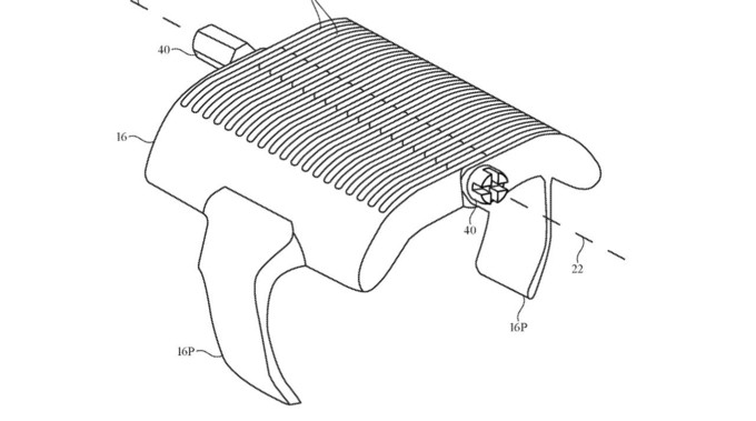 애플이 지난 1월 14일 미국 특허청에 등록한 특허 ‘섬유복합 마찰 힌지 전자 디바이스(Electronic devices with fiber composite friction hinges)’의 예시 그림. (사진=미국 특허청)