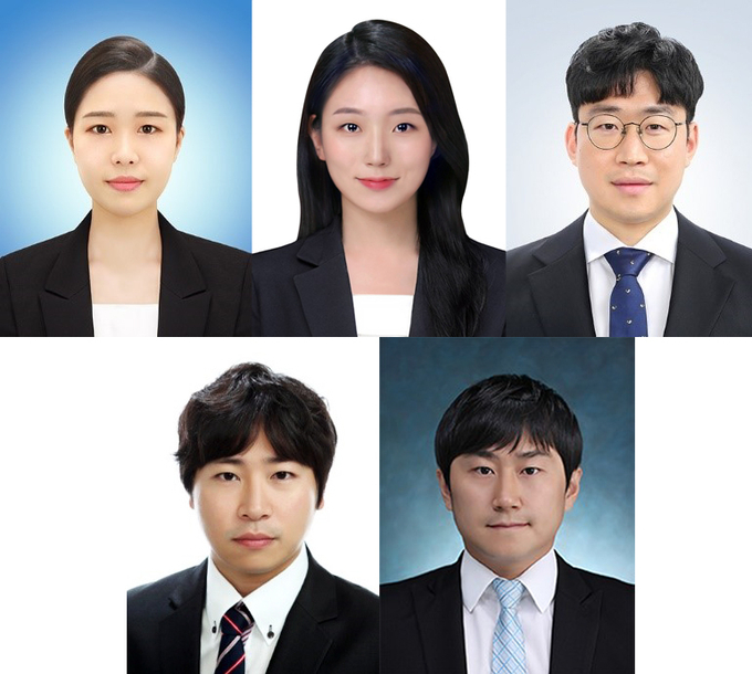  인하대학교 박재희 석사과정생, 오윤지 석사과정 졸업생, 김재호 박사, 양승재 교수, 안동대학교 남승훈 교수.(왼쪽 위부터) ( 사진 = 인하대 제공 )