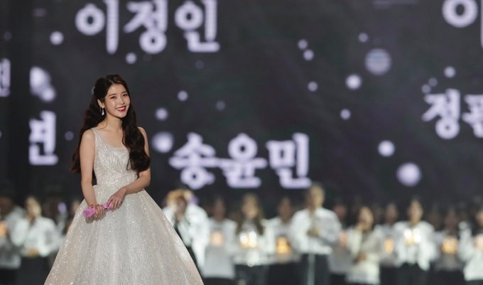 MMA2017에 참석한 가수 아이유. (사진=멜론 제공)
