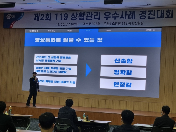 소방청 주관으로 열린 전국 상황관리 우수사례 경진대회에서 인천소방본부가 우수상을 수상했다. ( 사진 = 인천소방본부 제공 )