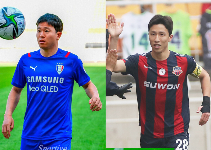 왼쪽부터 수원 삼성 권창훈, 수원FC 이영재. (사진=수원 삼성, 연합뉴스 제공)