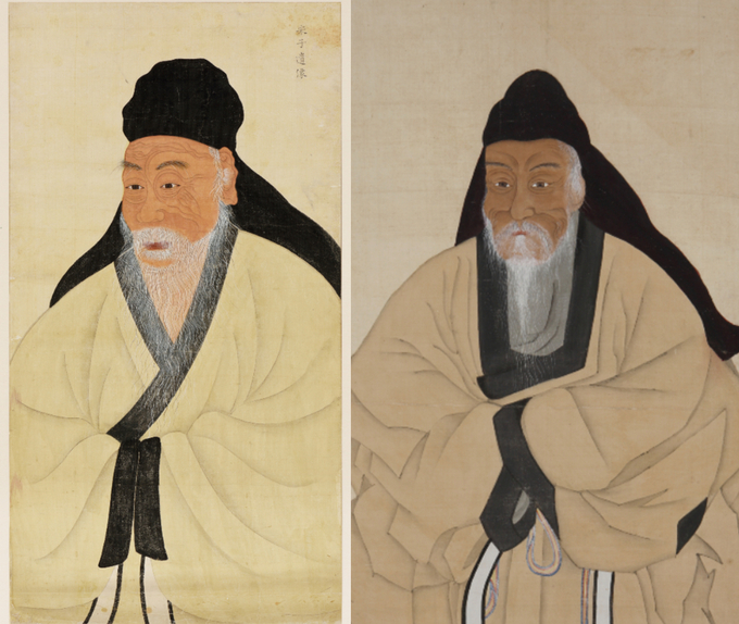 (왼쪽부터) '송시열 초상', '초상'.(사진=경기도박물관 제공)