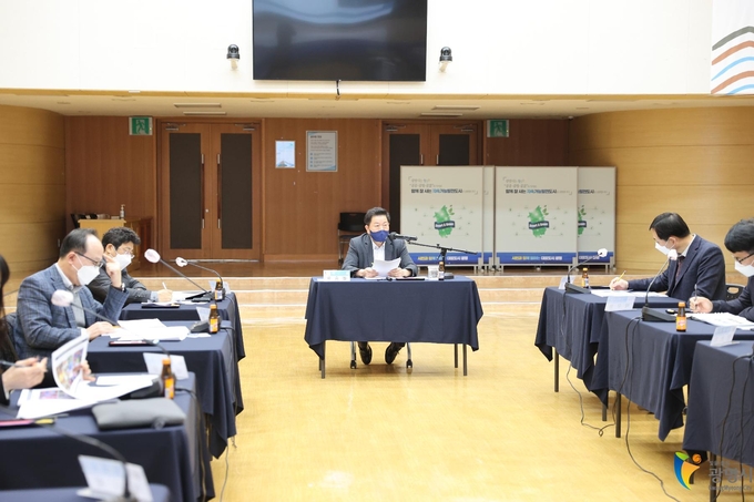 광명시는 지난 10일 시청 대회의실에서 한내천 은하수길 조성 착수보고회를 개최했다.(사진=광명시 제공)