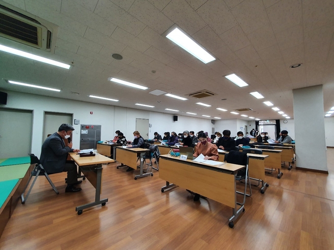 문산읍 도시재생주민협의체 창립총회 모습.(사진= 파주시 제공)