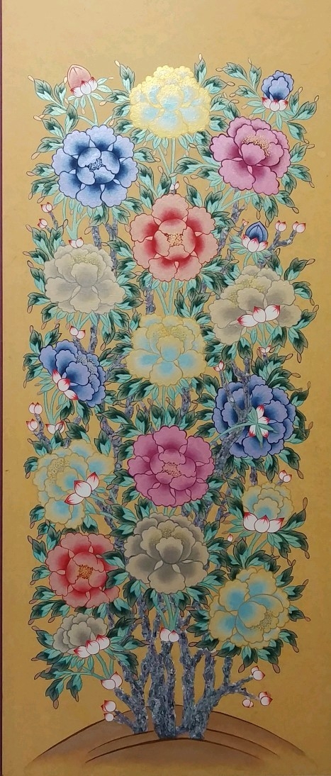 김미경 작 '모란도'. ( 도든아트하우스 제공 )
