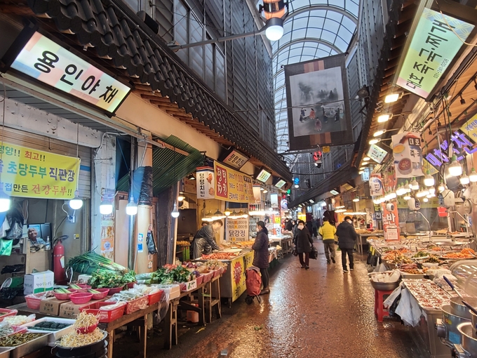 수원 못골시장 일대. (사진=박해윤 기자)