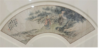 이당 김은호의 선면 산수인물도. ( 사진 = 인천시 제공 )