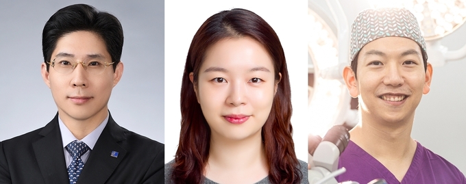 (왼쪽부터)분당서울대병원 이비인후과 최병윤 교수, 김예리 전문의, 가천대 길병원 이비인후과 선우웅상 교수. (사진=분당서울대병원 제공)