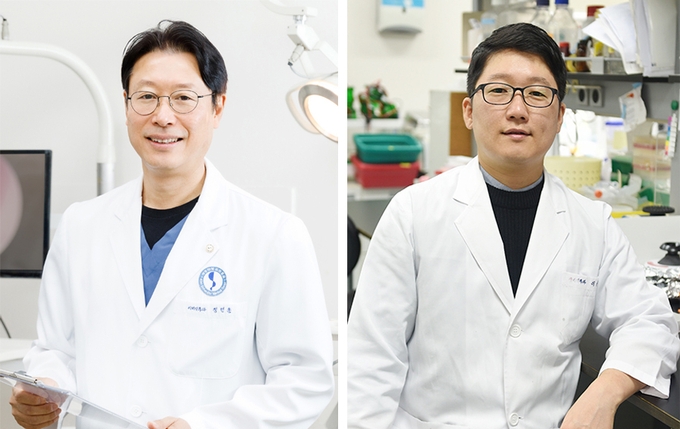 (왼쪽부터)아주대병원 정연훈 교수, 이윤영 연구강사. (사진=아주대학교병원 제공)