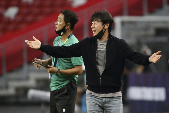 신태용 인도네시아 축구대표팀 감독(오른쪽). (사진=AP/연합뉴스)
