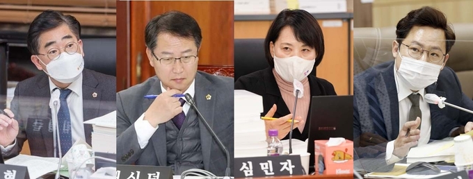 사진 왼쪽부터 이기형, 채신덕, 신민자, 김철환 도의원.(사진=경기신문DB)