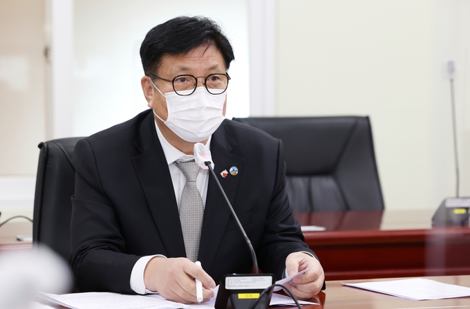 도성훈 인천시교육감이 28일 기자간담회에서 발언하고 있다. ( 사진 = 인천시교육청 제공 )