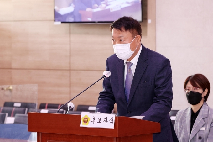 이재성 경기관광공사 후보자의 모습. (사진=경기도의회)