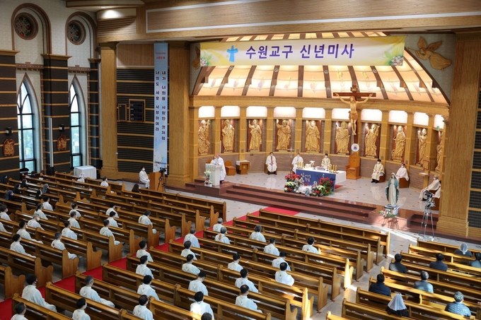 천주교 수원교구 신년 미사 현장. (사진=천주교 수원교구 제공)