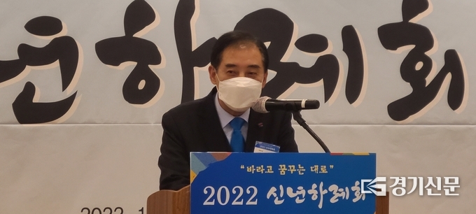 박윤국 포천시장이 축사하고 있다. (사진=문석완 기자)