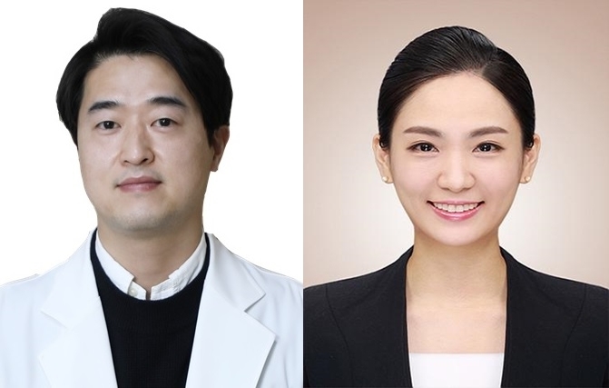 인하대병원 응급의료센터 서영호 교수(왼쪽)와 고은정 간호사. ( 사진 = 인하대병원 제공 )