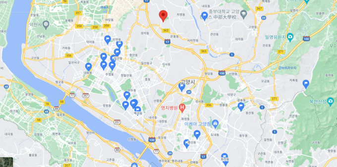고양시 지반침하 사고 발생 위치