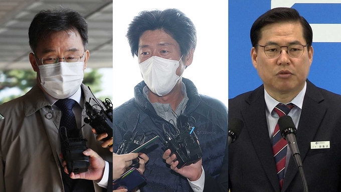 (왼쪽부터) 김만배-남욱-유동규. (사진=연합뉴스 자료사진)