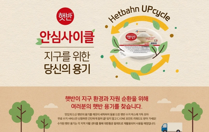 CJ제일제당 햇반 리사이클링 포스터. (사진=CJ제일제당 제공) 경기신문