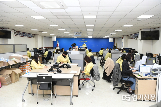 양주시 코로나19 전략대응 추진단 모습 .(사진=양주시 제공)