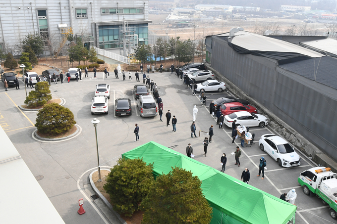 양주시 관내 산업단지 코로나19 선제검사.(사진=양주시 제공)