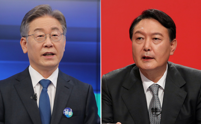 더불어민주당 이재명 대선 후보와 국민의힘 윤석열 대선 후보 (사진=연합뉴스 제공/자료사진)