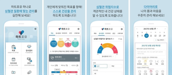  Heart4U 앱 화면. (사진=분당서울대병원 제공)