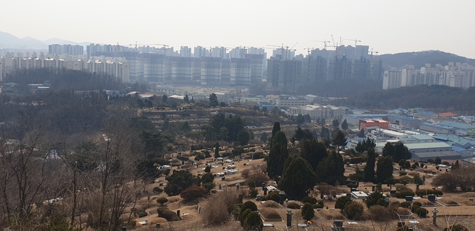김포시 풍무동 공원묘지.(사진=천용남 기자)
