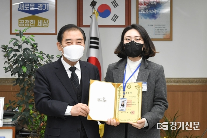 일일 명예 포천시 자치행정국장 하리나 씨 (사진=포천시 제공)