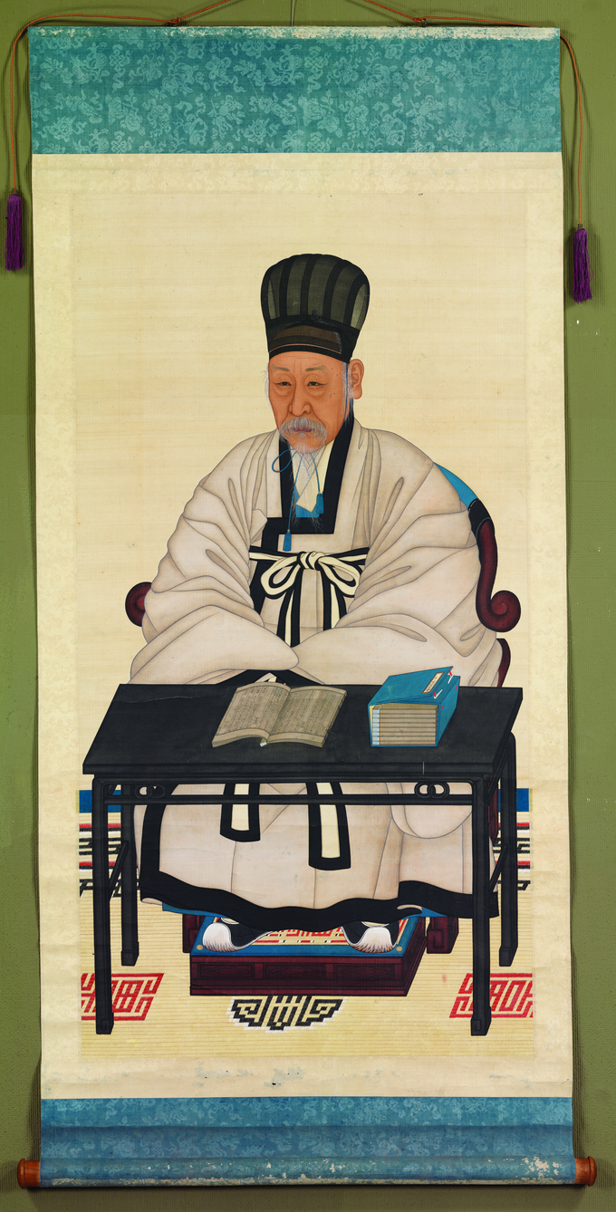허전 초상, 조선 19세기 족자/비단에 채색, 전체 182×84.5cm, 화면 136×71.5cm, 이택당 물산영당 기증. (사진=경기도박물관 제공)