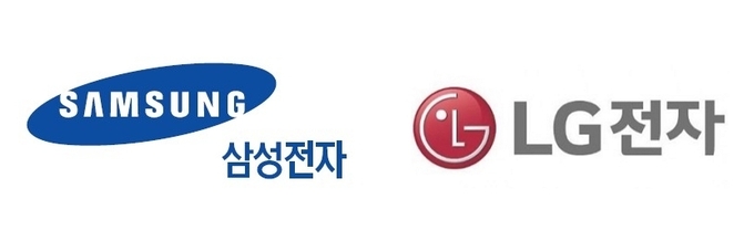 삼성전자·LG전자 CI.