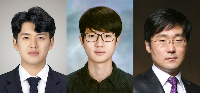 인하대학교 이재운 전기공학과 학석사과정생, 이호준 스마트빌리공학과 학생, 원종훈 전기공학과 교수. (왼쪽부터) ( 사진 = 인하대 제공 )