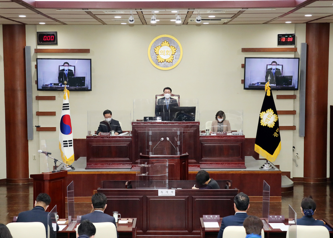 광명시의회 2차 본회의 모습.(사진=광명시의회 제공)