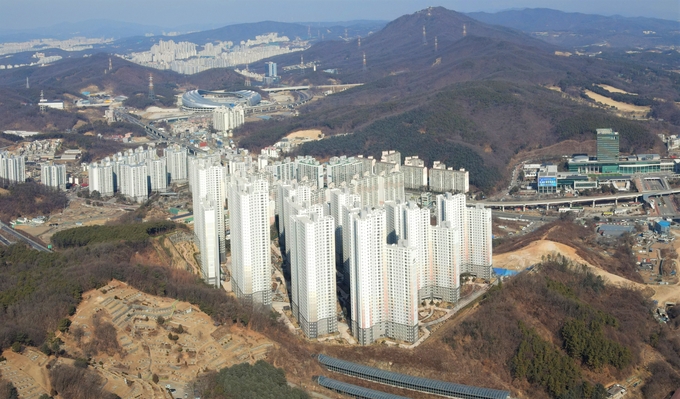 용인시 처인구 삼가동 삼가2지구 뉴스테이 현장 모습.(사진=용인시 제공)