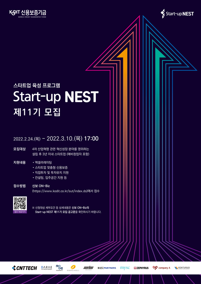 스타트업 육성 플랫폼 Start-up NEST 제11기 포스터. (사진=신용보증기금 제공)