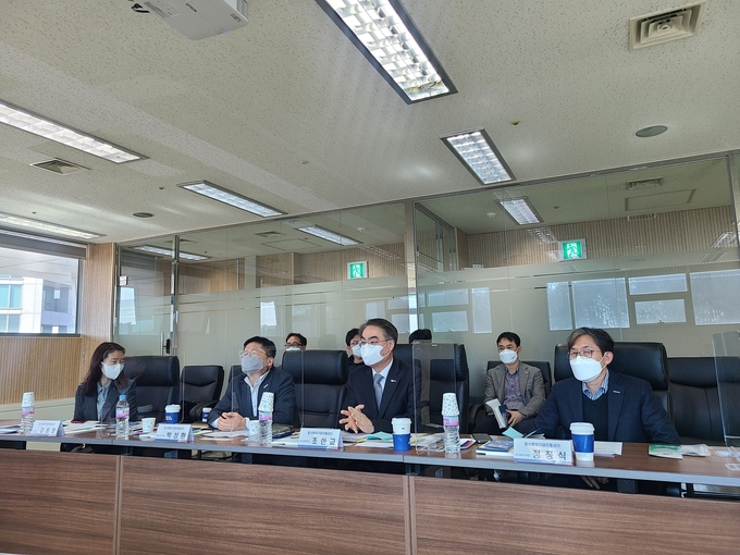 중소벤처기업진흥공단 경기지역본부가 2일 올해 상반기 합동 기자 간담회를 열었다. (사진=박해윤 기자)