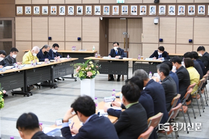 포천시청 대회의실에서 역점사업 추진 보고회가 열리고 있다. (사진=포천시 제공)