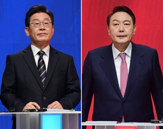 더불어민주당 이재명 후보, 국민의힘 윤석열 후보 (사진=연합뉴스 제공)