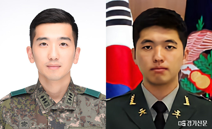 사진 왼쪽부터 비호대대 문준석 대위, 김현식 상사