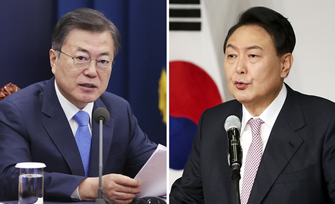 문재인 대통령-윤석열 대통령 당선인 (사진=연합뉴스/자료사진)