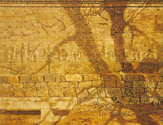 가을그림자(1979)_Oil on canvas_130.3×162.2cm. 프랑스 르 사롱전 금상 - 신촌세브란스병원 소장. (사진=이필언 화백 제공)
