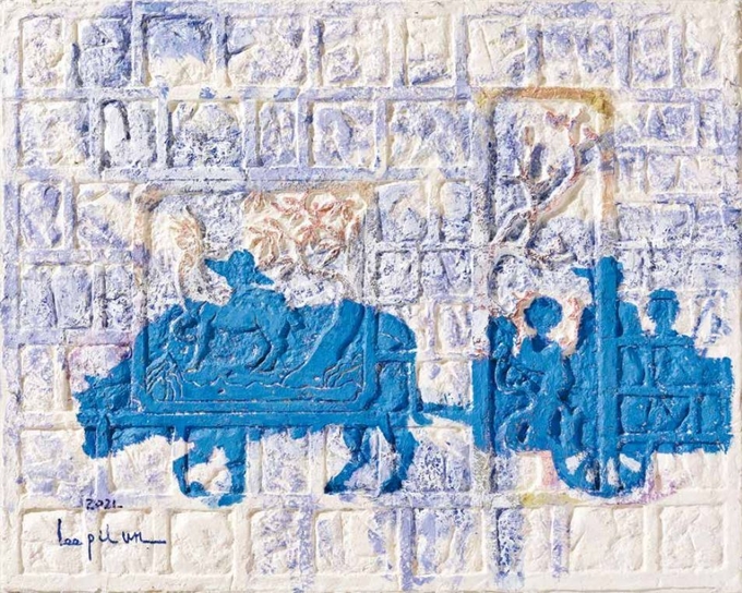 달구지(2021)_Mixed media on canvas_72.7×90.9cm (사진=이필언 화백 제공)