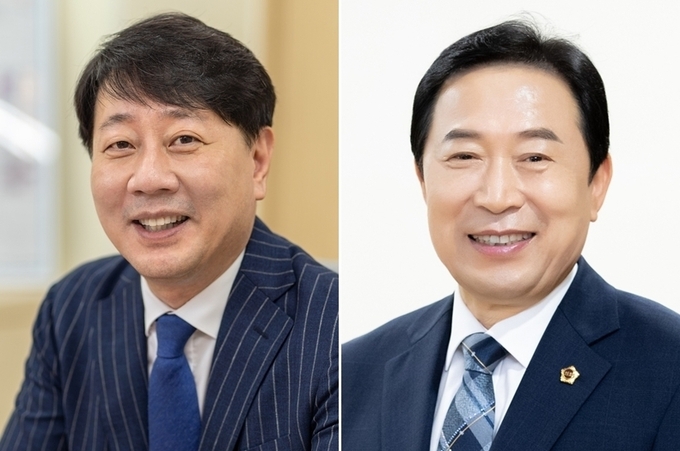 왼쪽부터 차준택 부평구청장, 신은호 인천시의회 의장. ( 사진 = 경기신문DB )