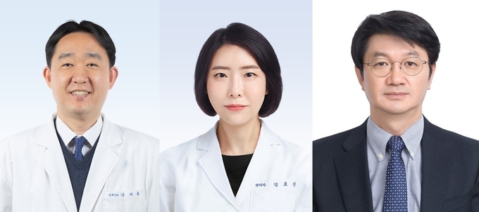 (사진 왼쪽부터)분당서울대병원 산부인과 김기동 교수, 병리과 김효진 교수, 서울대학교 통계학과 박태성 교수. (사진=분당서울대병원 제공)