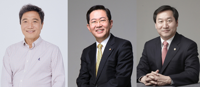 이학재 예비후보, 박남춘 시장, 유정복 예비후보.