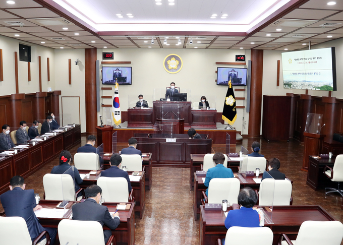 광명시의회 제268회 임시회 개회 전경.(사진=광명시 제공)