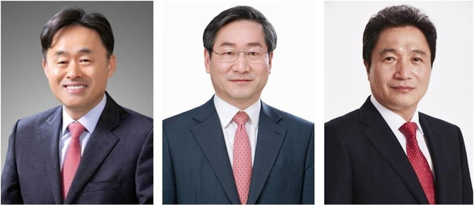 왼쪽부터 심재돈, 유정복, 이학재 국민의힘 인천시장 예비후보. ( 사진 = 경기신문DB )