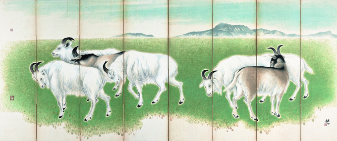 월전 장우성 ‘고원 高原 Highlands’ 1975, 종이에 수묵채색, 138×326cm, OCI미술관. (사진=이천시립월전미술관 제공)