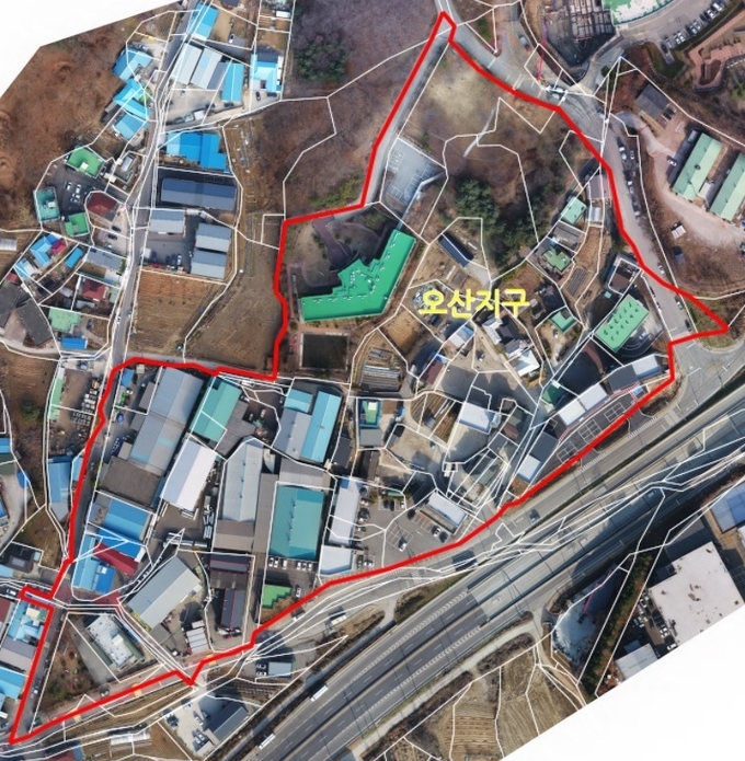 토지경계 설정협의가 진행될 오산지구(사진=파주시 제공)