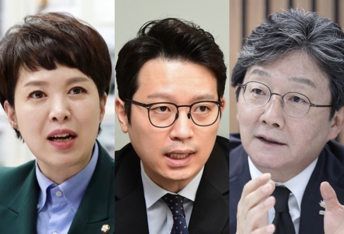 (사진 왼쪽부터)김은혜 예비후보, 이기인 예비후보, 유승민 예비후보. (사진=이기인 예비후보 제공)